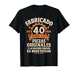 Fabricado Hace 40 Años Divertida Regalo 40 cumpleaños Hombre Camiseta, Hombre, Negro, L