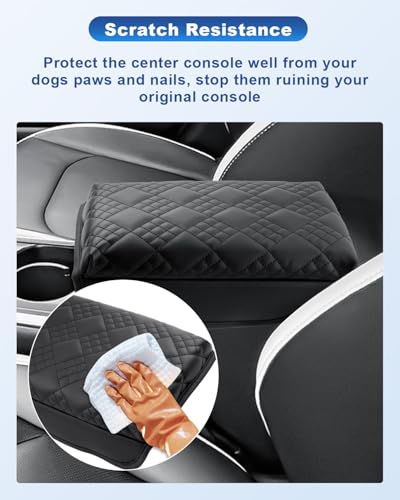 Image of CDEFG for 2026 Kia K4 Center Console Cover, for 2025 2026 Kia K4 Accessories Armrest Cover K4 Middle Console Pad Arm Rest Cushion Leather Cover Thick Pad