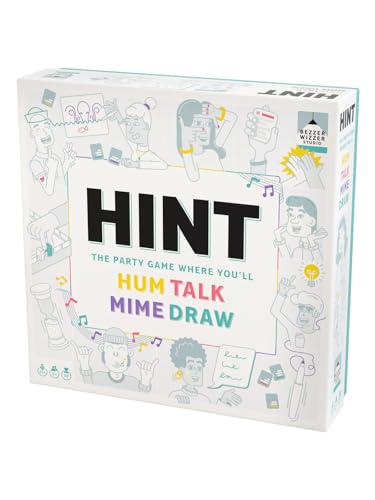 Image of Asmodee | HINT | DRAW, HUM, TALK or MIME Family Party Game | Ages 15+ | 4-10 Players | 30 Minutes Playing Time