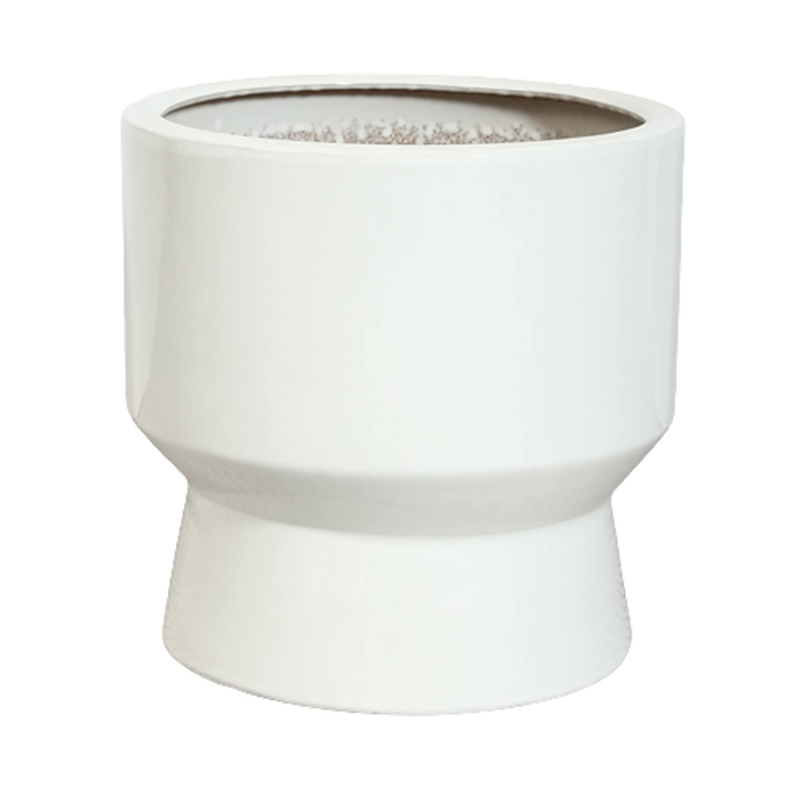 Vasi da Giardino Vaso da Fiori in Ceramica, vasi da Giardinaggio Moderni con Foro di drenaggio per la Decorazione del davanzale della Finestra dell'ufficio Desktop di casa (Bianco)