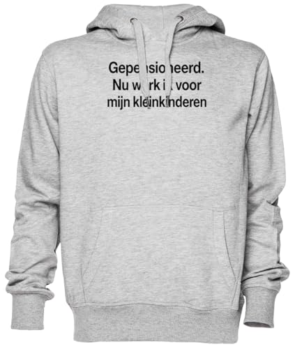 Sweatshirt jersey unisexe gris à capuche avec inscription retraite