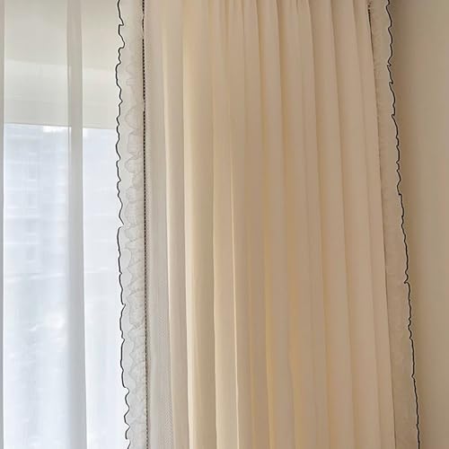 Rideaux fenetre voilage 107x132 en polyester texturé blanc pour salon lumineux - 5