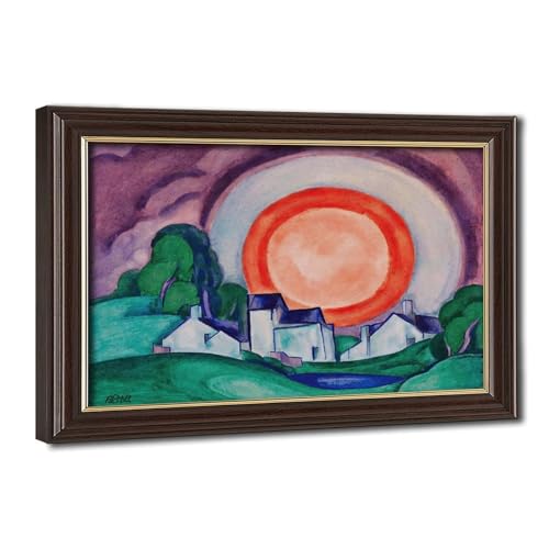 Impression sur toile de maître Oscar Bluemner Surprise May Moon prestige mural bureau 50x76 cm