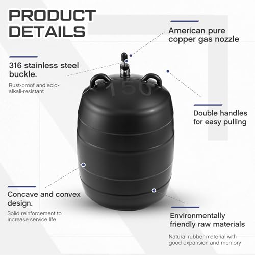 Image of Glooglitter 6 Inch Inflatable Pipe Plug Sewer Test Plug Rubber Plumbing Test Balloon Ball for Sewage Pipeline Inspection (with 39.37 Rubber Extension Hose)