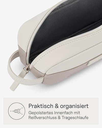 Kapten & Son Bergen Accessory Case Muted Clay 1L | Kosmetiktasche Klein Damen & Herren Rosa | Ideal als Reise- & Kabeltasche Organizer | Federmäppchen, Etui & Schminktasche