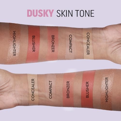 Image of Gleva 5 In 1 Makeup stack With Concealer, Bronzer, Blusher, Compact & Highlighter Smooth & Blendable Formula - Travel Friendly, Quick & Easy to Use (Dusky)