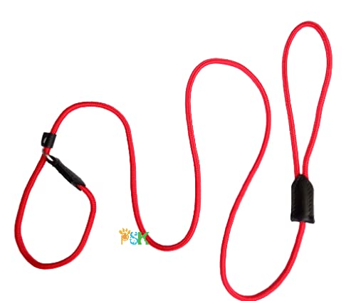 PSK PET MART Dog Show Leash Cord Type Nylon Leash with Adjustable Loop Training Leash 5 Feet (Red) (B093Y9ZHX7) Amazon Price History, Amazon Price Tracker