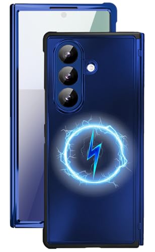 NINKI Samsung Galaxy Z Fold 7 �P�[�X ���CMag-Safe�ƃq���W�J�o�[�t���A�����X�N���[���v���e�N�^�[�A�������b�L�}�O�l�b�g�X�����ϏՌ��}�O�Z�[�t�d�b�J�o�[Samsung Z Fold 7�P�[�X�p ? �u���[