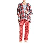 Karen Neuburger Women's Long Sleeve Minky Fleece 3pc Poncho Set