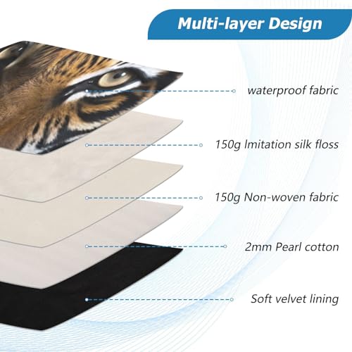 Funda para laptop 13-14 pulg impermeable cara tigre miniatura 4