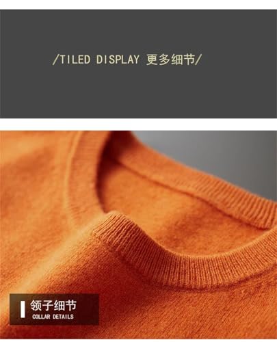 Men's Wool Sweater O Neck Pullover Tops Winter Solid Color Sweater2