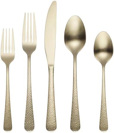 Cambridge Silversmiths Keene Champagne Satin 20-Piece Flatware Se...