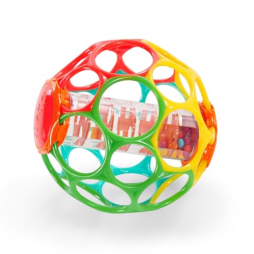 Image of Bright Starts Oball Rollin' Rainstick Rattle Easy-Grasp Toy, Ages 3 Months +
