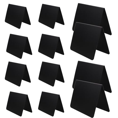 Mini pizarras de plástico negro de 10x7.5 cm en pack de 12 unidades Abaodam