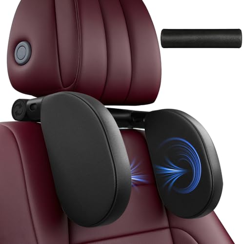 Dalephoric Reposacabezas Coche Niño Ajustable de 360 Grados, Esponja de Memoria, Sujeta Cabezas Coche para Niños y Adultos, Cómoda y Suave, Soporte Cabeza Niño Coche, Soporte para La Cabeza, Negro