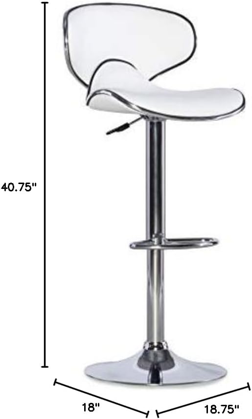 Miniatura 12 de Powell Taburete ajustable para muebles, color blanco