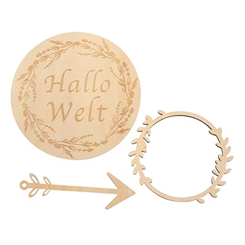 KOMBIUDA 木製マイルストーンプレート 赤ちゃん誕生お知らせサイン 新生児写真小道具 妊娠マイルストーンカード マイルストーンカード 木製