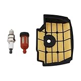 OTOTEC Kettensägen-Service-Kit Luftfilter CMR5H Zündkerze Kompatibel mit Stihl MS201T MS201