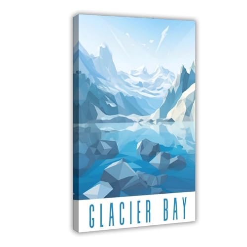 Poster Glacier Bay Alaska toile décoration murale salon 61x91