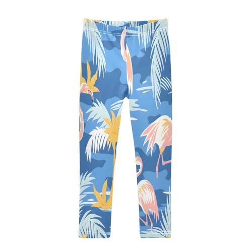 Toddler Girls Leggings Printed Yoga Pants Leggings Flamingos Palm Trees for Kids