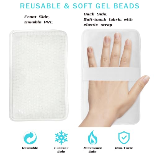 Image of Gel Ice Pack for Injuries Reusable Ice Bag with Strap 1Pack Hot Cold Pack