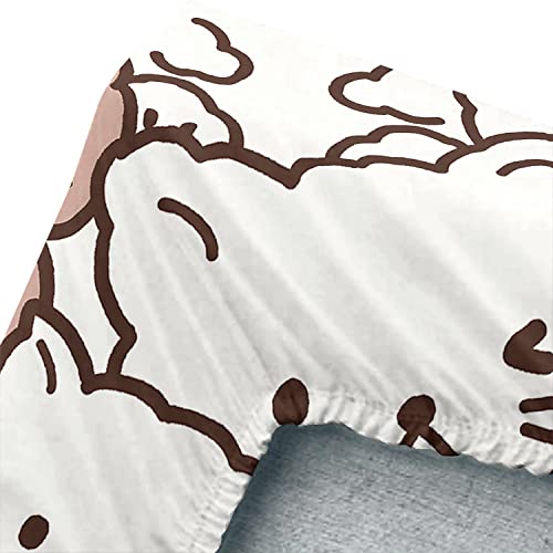 Cvhouse Kawaii Cat Bed Set Sheets Twin Size,Kawaii Cartoon Cat Bedding Sets For Girls Kids Teens,Cute Cat Fitted Sheet Sets,1 Flat Sheet & 1 Fitted Sheet With 2 Pillow Cases - 4 Pieces #TOP2