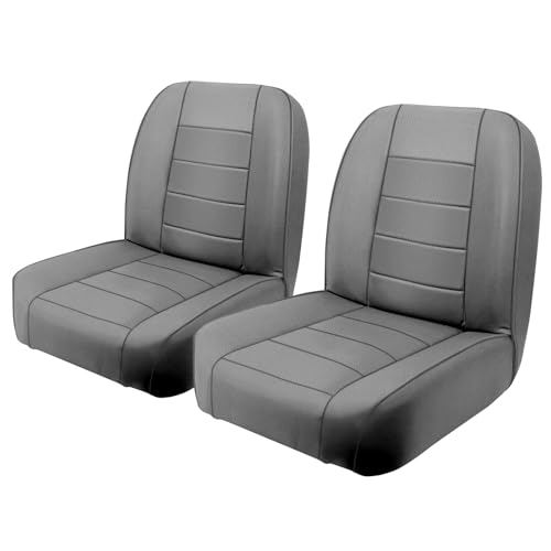 Kistrba Seat Covers Compatible with 1965-1979 Jeep CJ5, 1976-1980 Jeep CJ7, Front Low-Back Bucket Driver & Passenger Seat