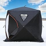 pealiritansemen Refugio para Pesca En Hielo Al Aire Libre para 3-4 Personas | Tienda De Campaña Desplegable con Aislamiento,con Bolsa De Transporte