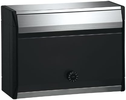 Nasta KS-MB34S-MBK Drop-proof Mailpost for Detached and Collective Houses, Modern Black