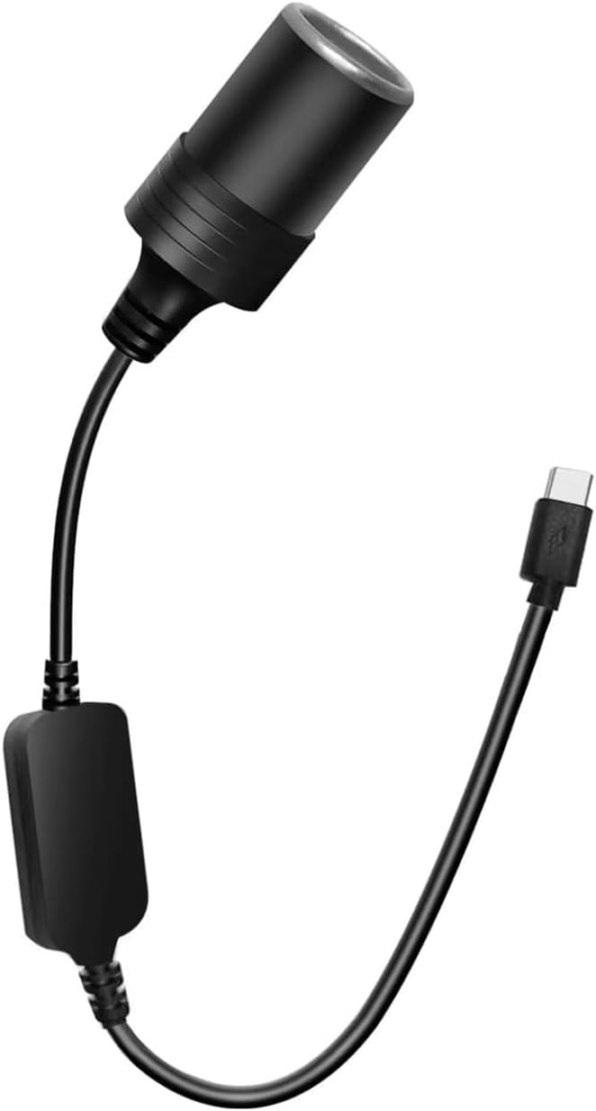 12V/3A 36W Max USB C to 12V Cigarette Lighter Adapter,DC 5V to 12V Step Up,Typc to Car Cigarette Lighter Socket Converter Cable for GPS,Dashcam,Led Light Strips,Baby car Camera