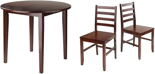 Winsome Wood Clayton Dining Walnut & Hamilton Seating, nogal antiguo