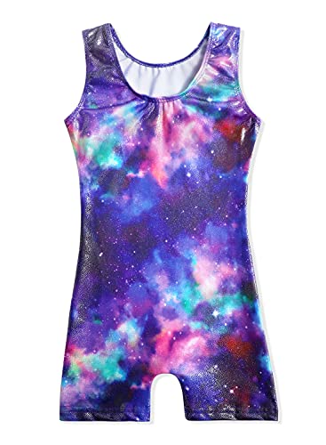 Image of HOZIY Gymnastics Leotards for Girls Unicorn Aurora Rainbow Mermaid Dinosaur Cupcake Sparkle Biketard Toddlers Kids Children