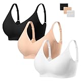 HBselect Soutiens Gorge sans Armatures pour Femmes, décolleté en V Profond, Bralette Confortable, Bonnets Entiers rembourrés, Bustier, Soutiens Gorge Souples