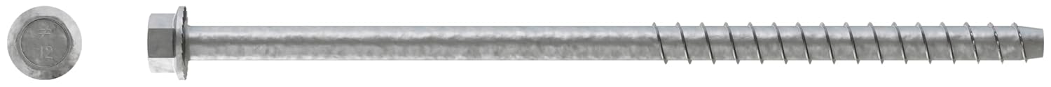 Simpson Strong-Tie THD501200HMG - 1/2 Inch x 12 Inch Flanged Hex Head, Mechanically Galvanized Titen HD Heavy Duty Screw Anchor for Concrete, Easy Installation (Pack of 50)