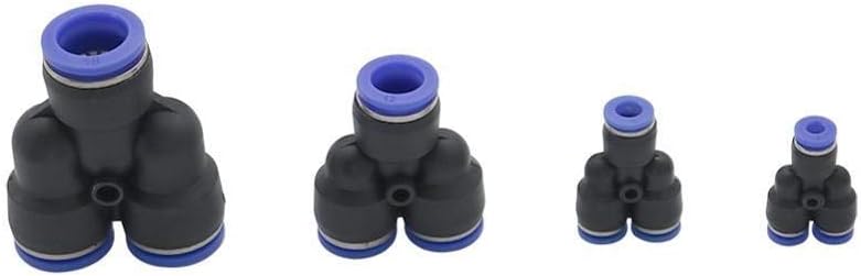Hose Connector 40Pcs Push in Y Shaped Quick Connecting PVC Connector 4/6/8/10/12/14/16mm Plastic Water Pipe Adapters Pneumatic Accessories (Color : 16 mm)
