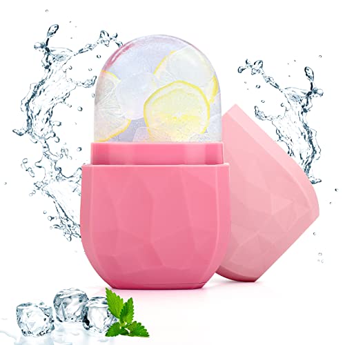 Ice Roller for Face, Diamond Ice Face Roller Skin Care Tools, Ice Mold Ice Holder for Face Gua Sha, Ice Roller for Face & Eye Puffiness Relief Eye Bags Remove Fine Lines Shrink Pores Lubricate Skin