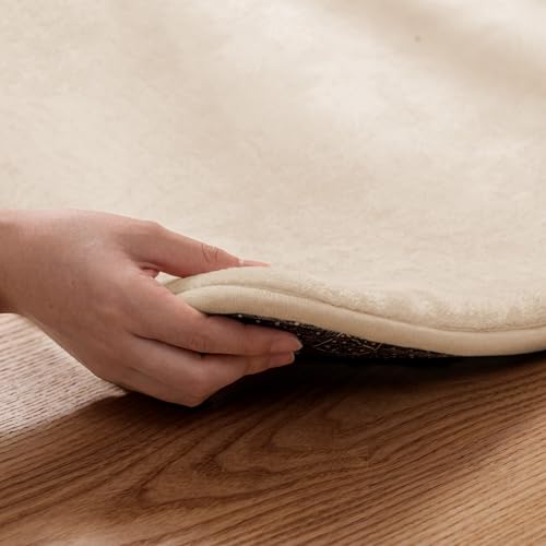Image of 1.3 inch Thick Baby Bedside Floor Mat for Room, 28x72 Runner Rug, Beige | Memory Mat for Baby to Play on Floor Waterproof Easy Care with Non-Slip Tummy Time Play Mat for Nursery Playroom Classroom