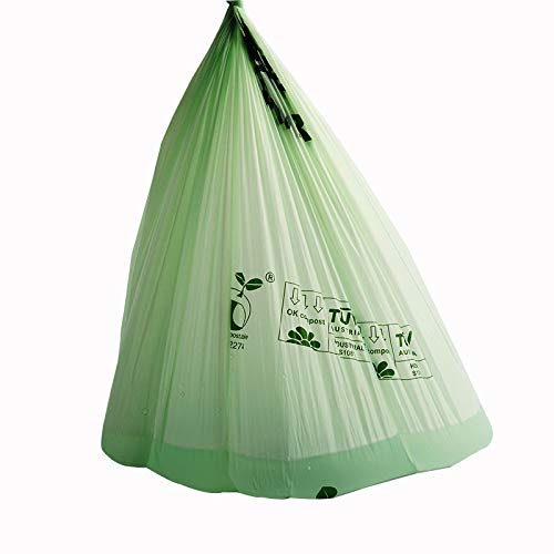 150 pièces sacs poubelle compostables sac de déchets alimentaires de cuisine biodégradable, sacs à ordures en amidon de maïs sac de restes de cuisine ( Color : Light green , Size : 150PCS_36X35CM )