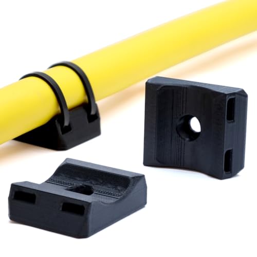 Fascette per cavi a vite, ad alta resistenza, resistente ai raggi UV, per un rapido montaggio su piastre, pareti o profilo in alluminio, adatto per diversi cavi, tubi, cavi (D35 R 35 mm x 44 mm, 16