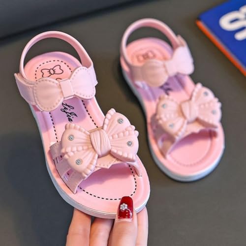 Toddler Girls Open Toe Princess Flat Sandals Summer Beach Dress Shoes Flower Girl Sandal4
