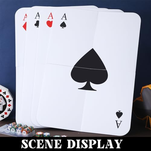 Decoración de Naipes Jumbo de Póker 4 Piezas miniatura 4