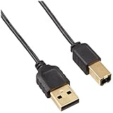 サンワサプライ(Sanwa Supply) 極細USBケーブル(USB2.0 A-Bタイプ・ブラック・2.5m) KU20-SL25BKK