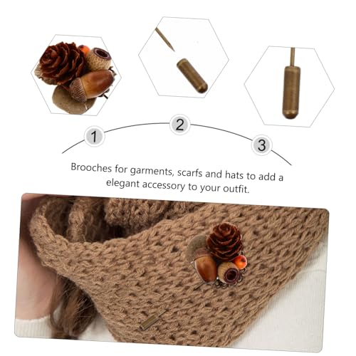 Boutonnière épingles de simulation faites main, le cadeau rétro idéal avec décor d'automne - 7