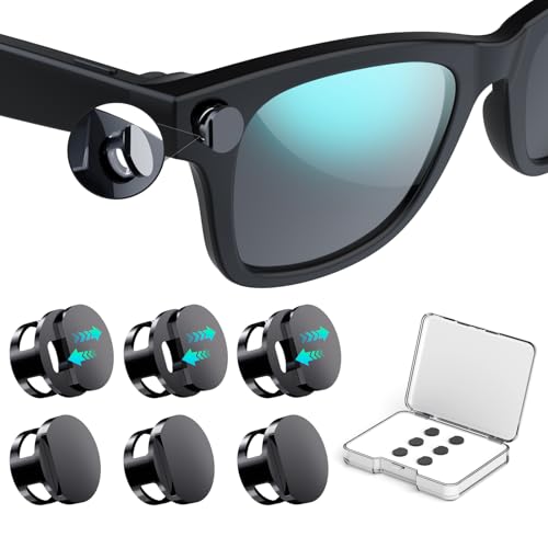 6er-Pack LED-Lichtblockierende Abdeckungen für Ray-Ban Meta Wayfarer/Skyler/Headliner Gen2/Oakley Meta HSTN Smart-Brillen-Zubehör, verstellbare LED-Abdeckung für Meta-Brillen, blockiert einfach Licht