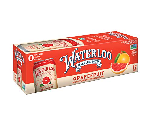 Waterloo Sparkling Water, Grapefruit Naturally Flavored, 12 Fl Oz Cans, Pack Of 12 | Zero Calories | Zero Sugar Or Artificial Sweeteners | Zero Sodium #TOP8