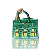Edibling Cute Bag Charms for Women Preppy Bag Charms for Handbags Leather Handbag Decoration Purse Charms (Green)
