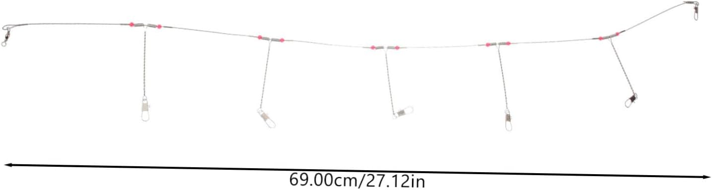 Wire Fishing Rigs Reliable Balance Bracket Leaders for Safe and Convenient Fishing with Clasps and Hooks