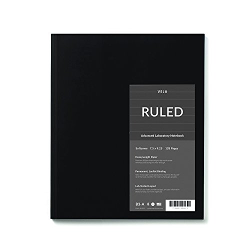 Vela Compact Softcover Lab Notebook / 7.5 x 9.25/128 Pages/Ruled