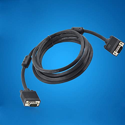 Gimax 4pcs Surveillance Camera Cable Connector Monitoring Monitor VGA HD Adapter 5M Video Cable Connector 15Pin - (Color: Black 5M)