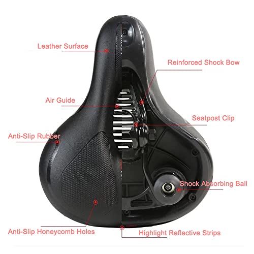 Henniu Assento de bicicleta confortável e respirável Almofada de selim de bicicleta resistente à águ